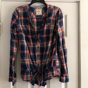 Hollister plaid button down